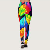 Lebhaftes Muster für Herbstverläufe Leggings (Rückseite)