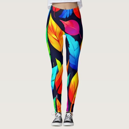 Lebhaftes Muster für Herbstverläufe Leggings (Vorderseite)