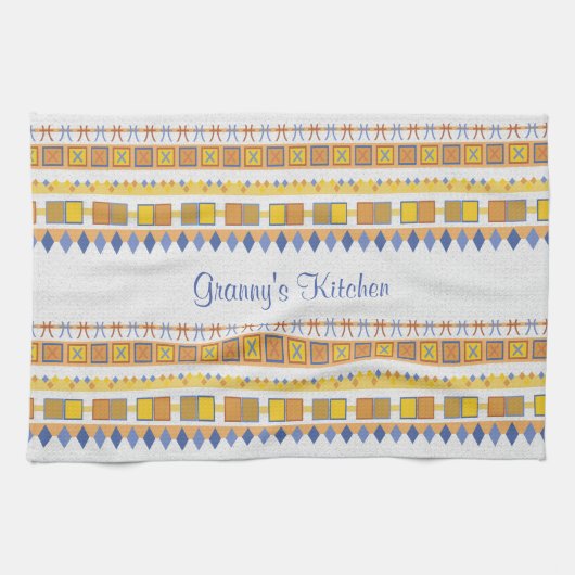 Lebhaftes Muster Grannys Küche Küchentuch (Horizontal)