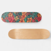 Lebhaftes Muster hawaiianischer Blume Skateboard (Horizontal)