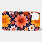 Lebhaftes Muster mit farbenfrohen Blüten Case-Mate iPhone Hülle (Rückseite (Horizontal))