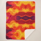 Lebhaftes Muster Sherpadecke (Vorderseite)