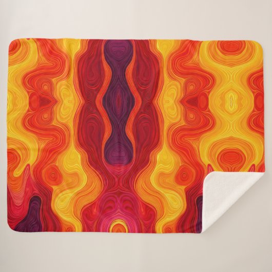 Lebhaftes Muster Sherpadecke (Vorderseite (Horizontal))