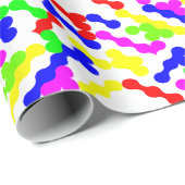 Lebhaftes Muster von Zigzag Dot Geschenkpapier (Rolleneckpunkt)
