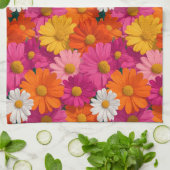 Lebhaftes, nahtloses Daisy-Muster Geschirrtuch (Gefaltet)
