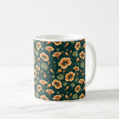 Lebhaftes Nasturtium-Muster Kaffeetasse (VorderseiteRechts)