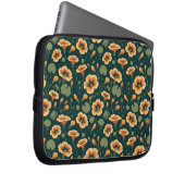 Lebhaftes Nasturtium-Muster Laptopschutzhülle (Vorne Rechts)