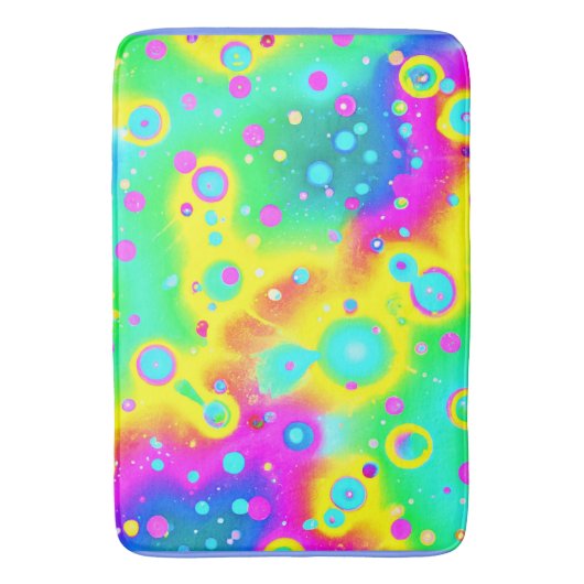 Lebhaftes Neon Blaze Muster Badematte (Vorderseite Vertikal)