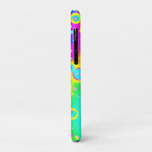 Lebhaftes Neon Blaze Muster Case-Mate iPhone Hülle (Hinten/Links)