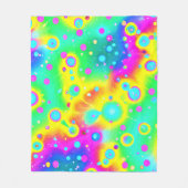 Lebhaftes Neon Blaze Muster Fleecedecke (Vorderseite)