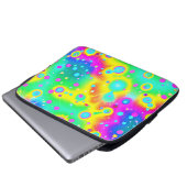 Lebhaftes Neon Blaze Muster Laptopschutzhülle (Vorne Knopf)