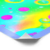 Lebhaftes Neon Blaze Muster Poster (Ecke)