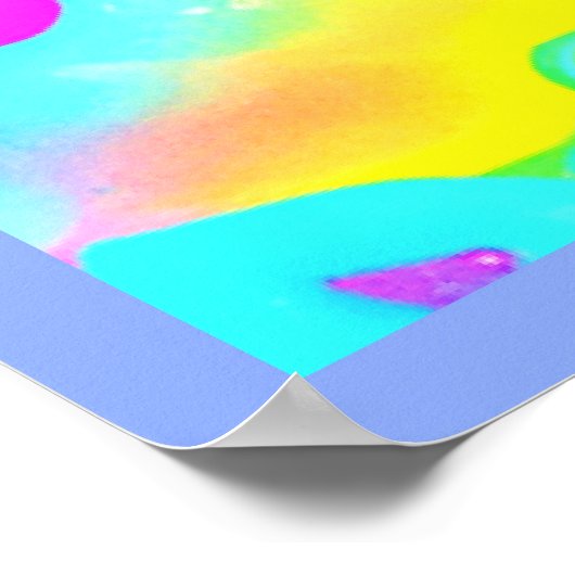 Lebhaftes Neon Blaze Muster Poster (Ecke)