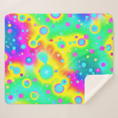 Lebhaftes Neon Blaze Muster Sherpadecke (Vorderseite (Horizontal))