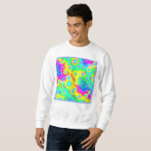 Lebhaftes Neon Blaze Muster Sweatshirt (Vorne ganz)