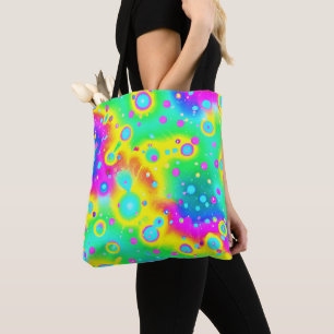Lebhaftes Neon Blaze Muster Tasche