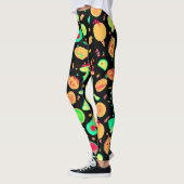 Lebhaftes Neon Fruits-Muster Leggings (Links)