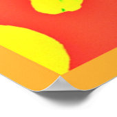 Lebhaftes Neon Fruits-Muster Poster (Ecke)