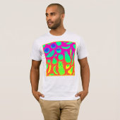 Lebhaftes Neon Fruits-Muster T-Shirt (Vorne ganz)