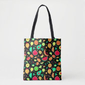 Lebhaftes Neon Fruits-Muster Tasche (Vorderseite)