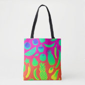 Lebhaftes Neon Fruits-Muster Tasche (Vorderseite)