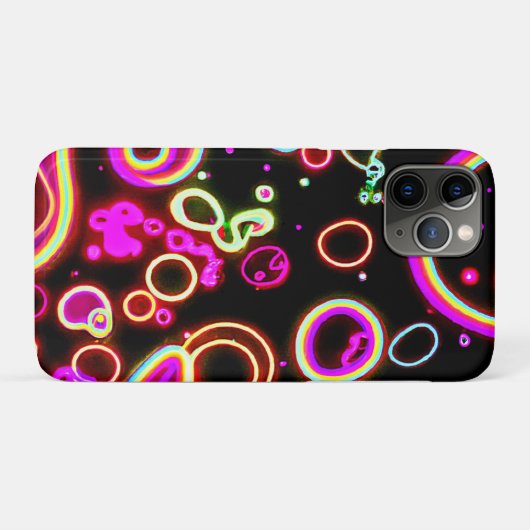 Lebhaftes Neon Glow Muster Case-Mate iPhone Hülle (Rückseite (Horizontal))