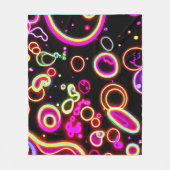 Lebhaftes Neon Glow Muster Fleecedecke (Vorderseite)