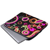 Lebhaftes Neon Glow Muster Laptopschutzhülle (Vorne Knopf)