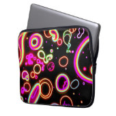 Lebhaftes Neon Glow Muster Laptopschutzhülle (Vorderseite Links)