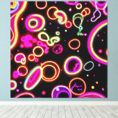 Lebhaftes Neon Glow Muster Leinwanddruck (Insitu (Holzboden))