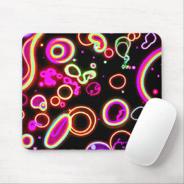 Lebhaftes Neon Glow Muster Mousepad