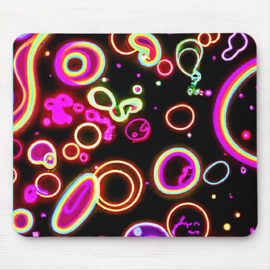 Lebhaftes Neon Glow Muster Mousepad (Vorne)