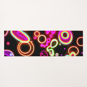 Lebhaftes Neon Glow Muster Yogamatte (Rückseite (Horizontal))