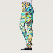 Lebhaftes Neon Mosaik: Abstrakter Hintergrund. Leggings (Links)