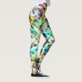 Lebhaftes Neon Mosaik: Abstrakter Hintergrund. Leggings (Rechts)