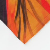 Lebhaftes Neon Portrait - Abstrakte expressionisti Fleecedecke (Ecke)