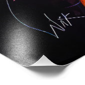 Lebhaftes Neon Portrait - Abstrakte expressionisti Fotodruck (Ecke)