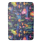 Lebhaftes Neonfroschmuster Badematte (Vorderseite Vertikal)