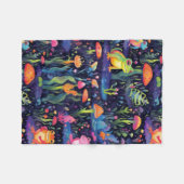 Lebhaftes Neonfroschmuster Fleecedecke (Vorderseite (Horizontal))