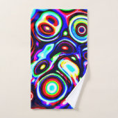 Lebhaftes Neonpulsemuster Badhandtuch Set (Handtuch)