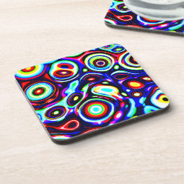 Lebhaftes Neonpulsemuster Getränkeuntersetzer