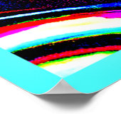 Lebhaftes Neonpulsemuster Poster (Ecke)