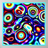 Lebhaftes Neonpulsemuster Poster (Vorne)