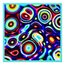 Lebhaftes Neonpulsemuster Poster