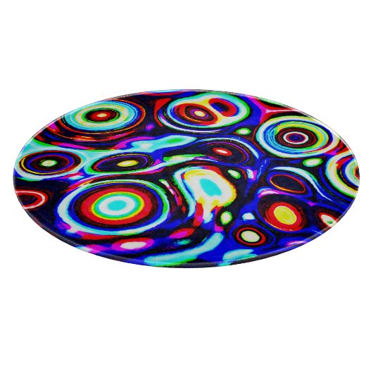 Lebhaftes Neonpulsemuster Schneidebrett (Ecke)