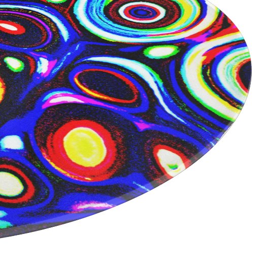 Lebhaftes Neonpulsemuster Schneidebrett (Ecke)