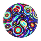 Lebhaftes Neonpulsemuster Schneidebrett (Vorderseite)