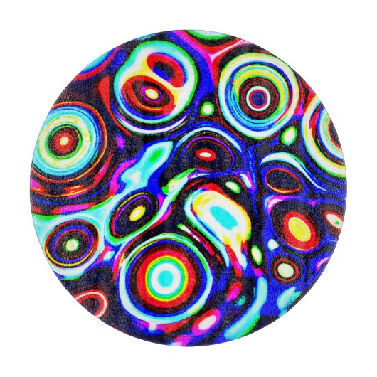 Lebhaftes Neonpulsemuster Schneidebrett (Vorderseite)