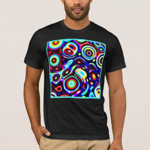 Lebhaftes Neonpulsemuster T-Shirt