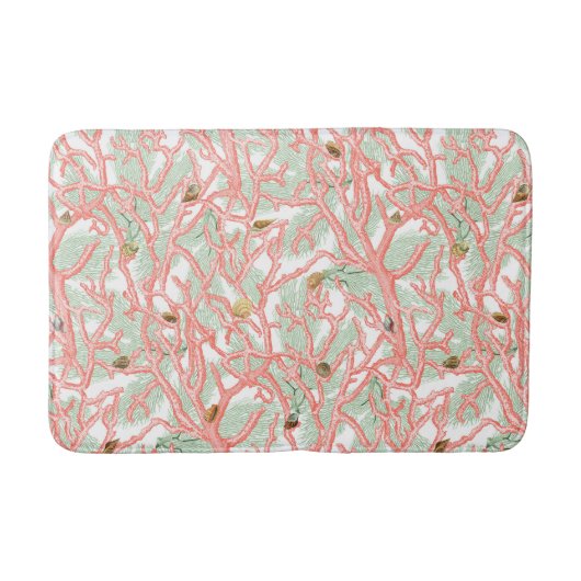 Lebhaftes Ocean Coral Branches Beach Pattern Badematte (Vorderseite)